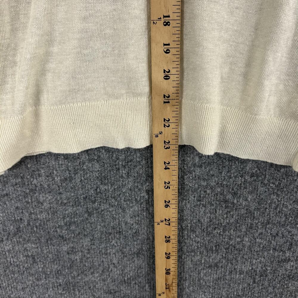 Boden Top Large Cream Josie Frilled 100% Linen Tank Rainbow Ruffle Summer Casual - Picture 10 of 12